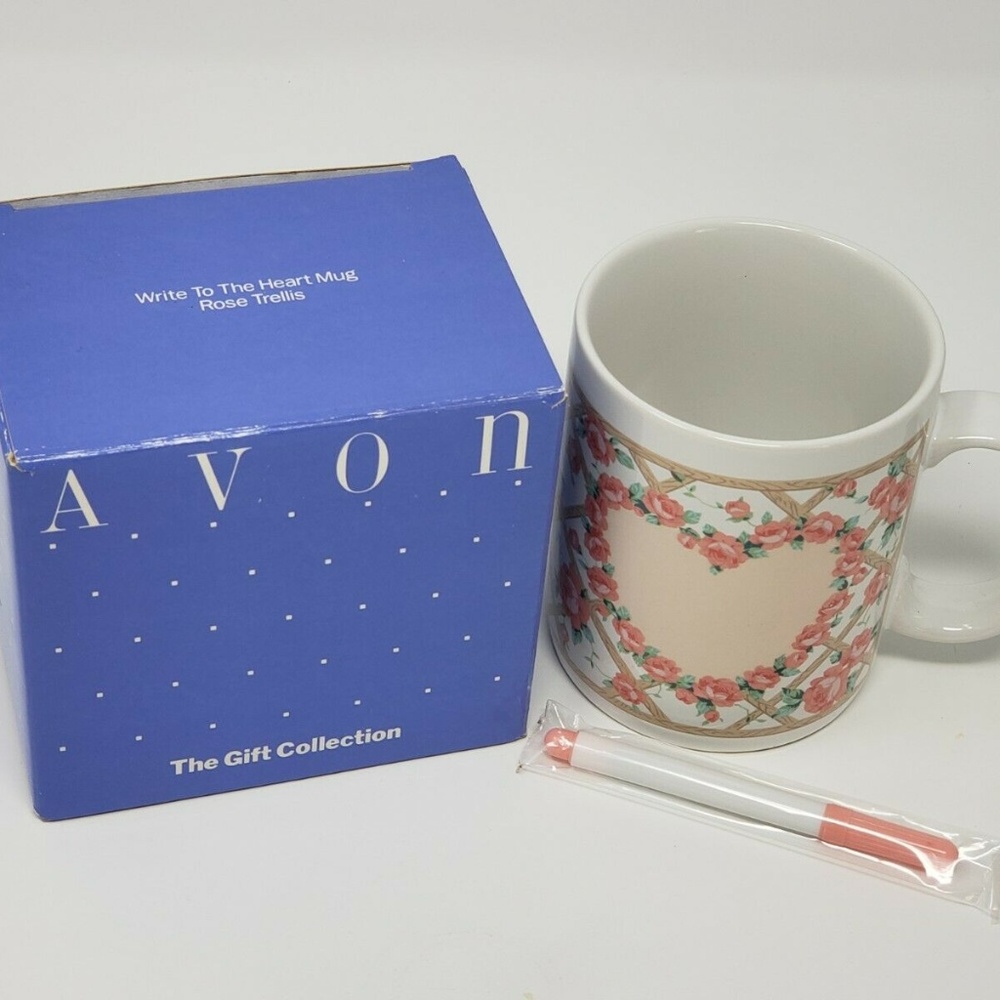 Avon Coffee Cup Write To The Heart Mug Rose Trelli